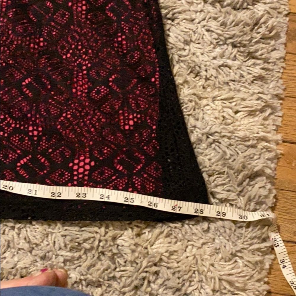 Lace Cocktail Dress Black Lace Deep Pink‎ sz L - Picture 4 of 11